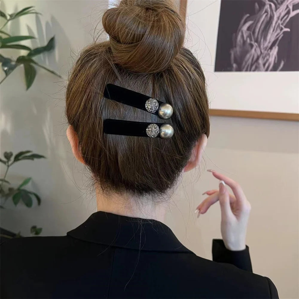 Elegant Crystal Snap Hair Clips