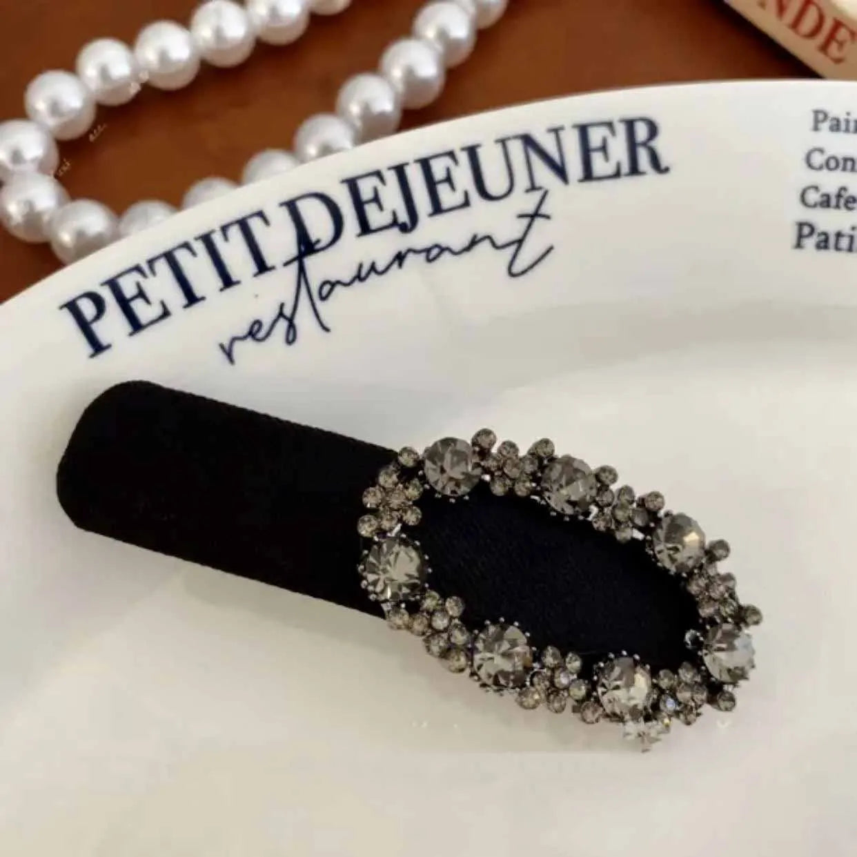 Elegant Crystal Snap Hair Clips